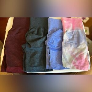 Gym yoga short leggings high waist athletic wear bundle size medium